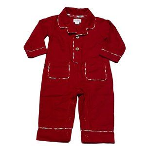 Mud Pie 1pc PJs pajamas Christmas Jammies red NWT monogram